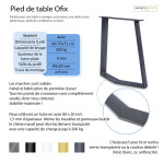 2 x gambe del tavolo in metallo | Trapezio | Cornice da tavolo Profilo: 8x2 cm