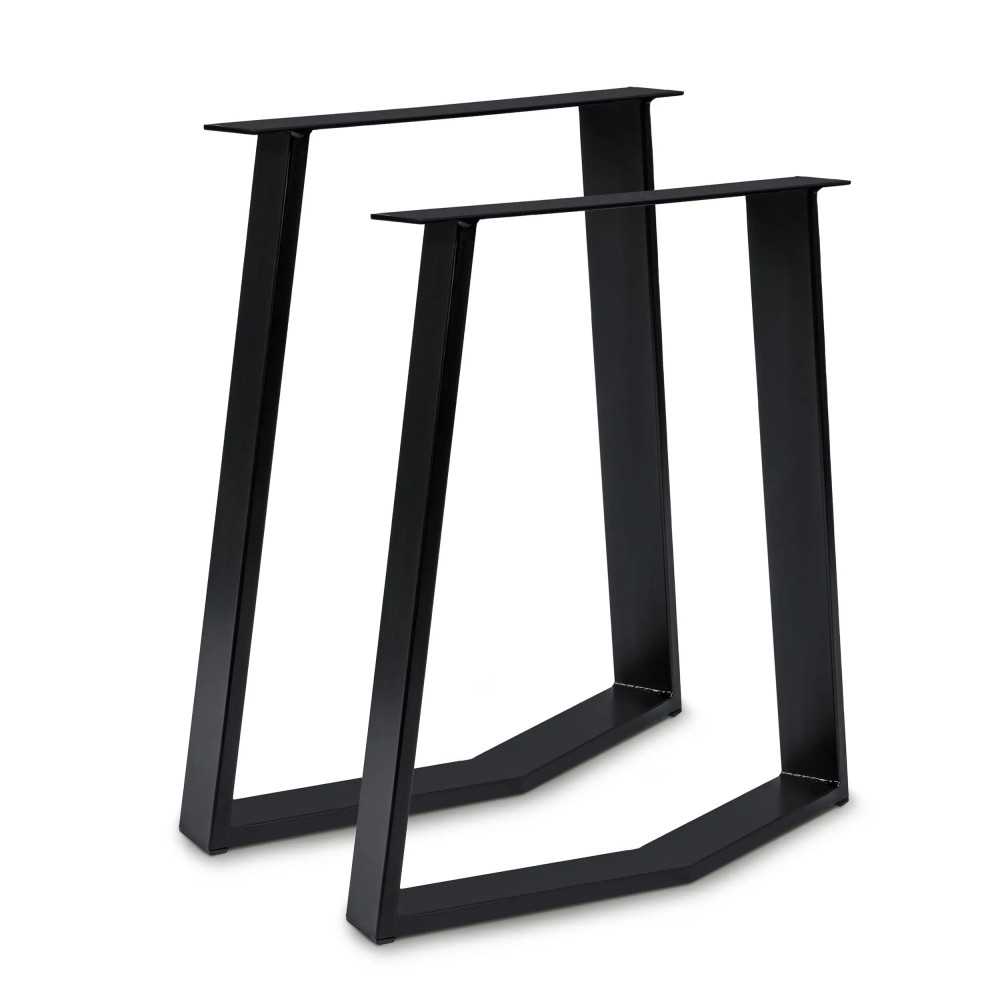 2 x gambe del tavolo in metallo | Trapezio | Cornice da tavolo Profilo: 8x2 cm