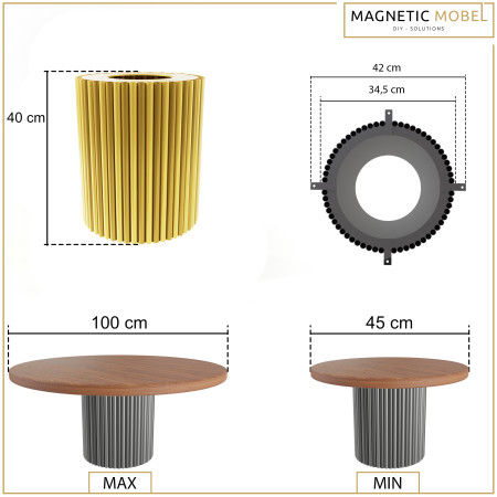 Metal Table Base Column