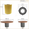 Metal Table Base Column