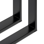 Set di 2 Gambe da Tavolo in Acciaio Struttura Tavolo a forma di X Profilo: 8x4 cm