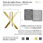 Metal base for table Orion 77x77 cm Profile: 8x2 cm