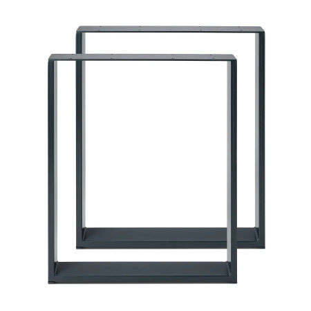 2 x Tischgestell Tischbeine Metall Tischkufen Metalltischbeine Profil: 8x2 cm