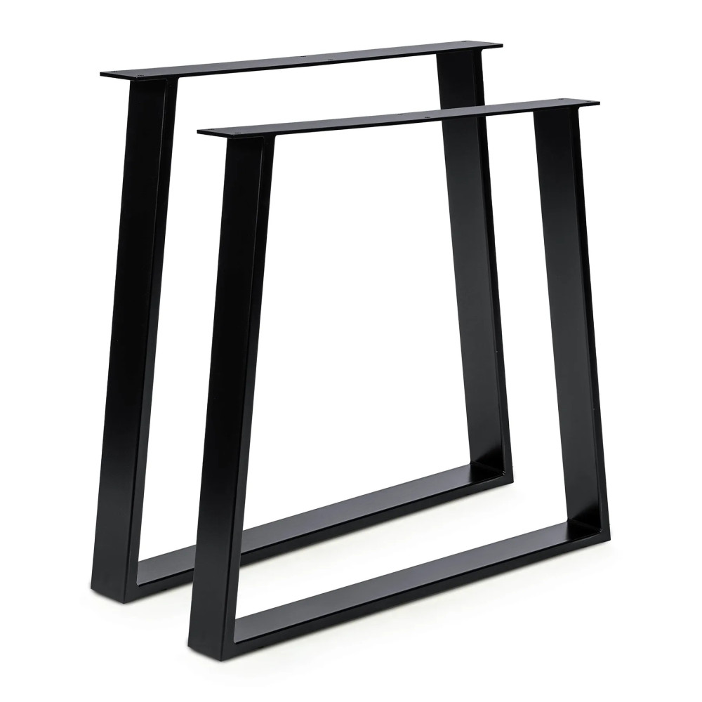 2 x gambe del tavolo in metallo | Trapezio | Cornice da tavolo Profilo: 80×20 mm