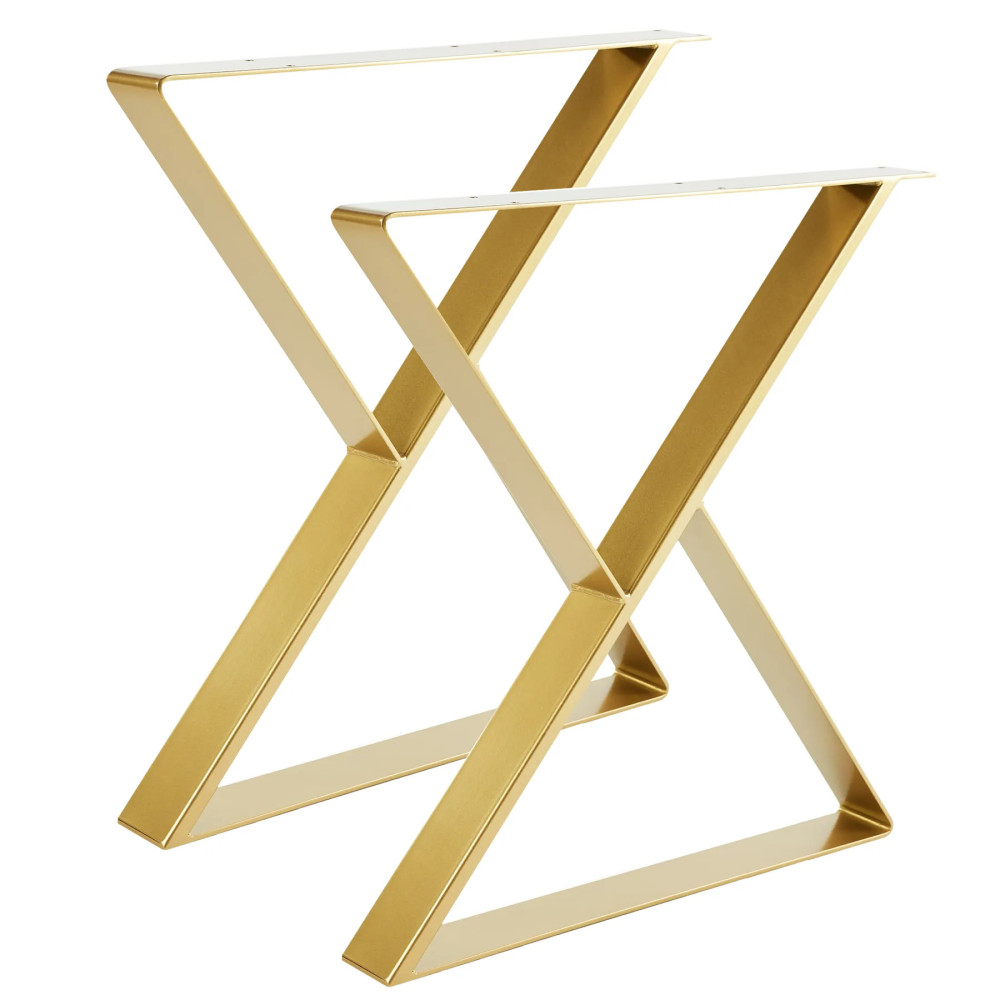 2 Metal Table Legs shape - X Profile: 8x2 cm