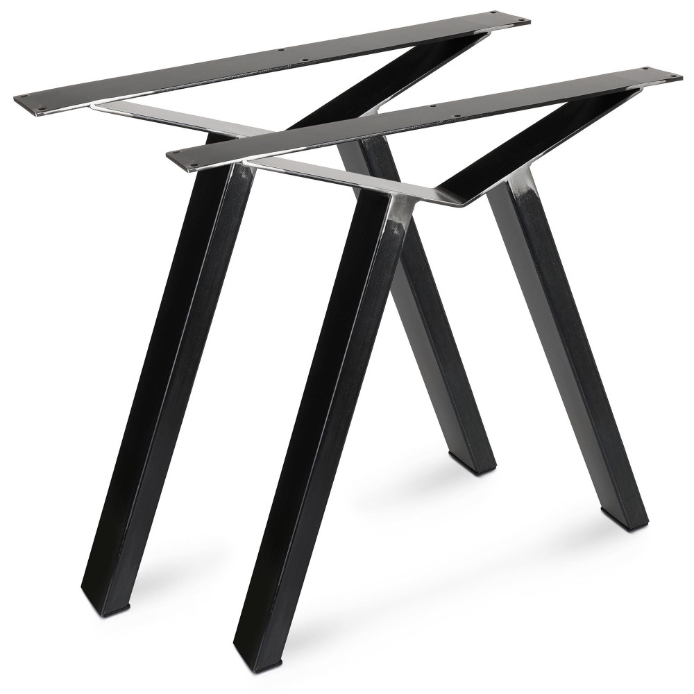 2 x Tischgestell Tischbeine Metall Tischkufen Metalltischbeine Y Profil: 8x4 cm