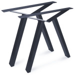 2 x Tischgestell Tischbeine Metall Tischkufen Metalltischbeine Y Profil: 8x4 cm