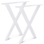 2 Metal Table Legs shape - X Profile: 6x2 cm