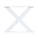 2 Metal Table Legs shape - X Profile: 10x4 cm