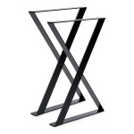 2 Metal Table Legs shape - X New Design