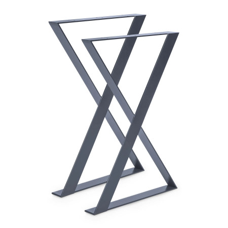 2 Metal Table Legs shape - X New Design