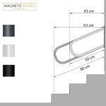 Handrail for 1-3 Step Stairs, Railing for Garage Stair, Handrail jamb Mount Handrail for Indoor or Outdoor Stairs