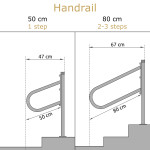 Metall Handlauf Handlaufbügel Haltebügel Treppenbügel Haltegriff Stützgriff - für Treppen