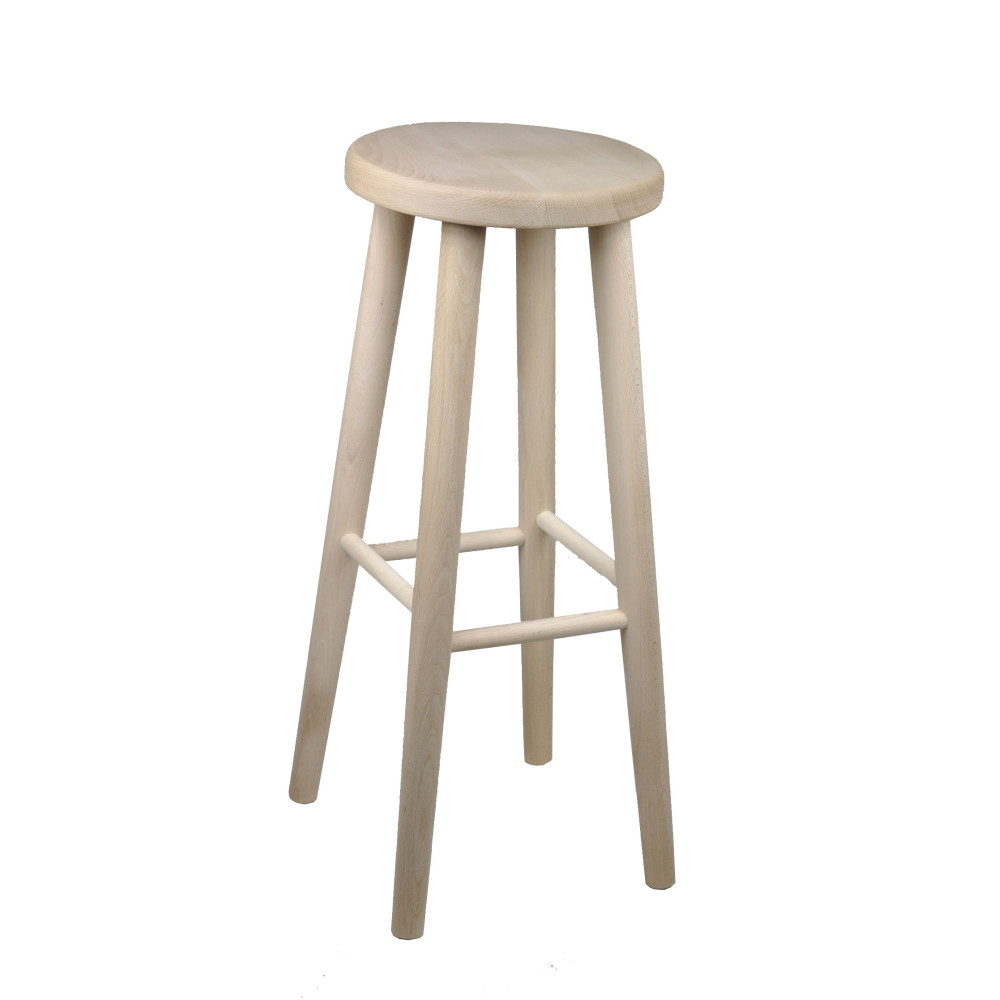 Tabouret en Bois Solide Petit déjeuner pub Bar Cuisine Nouveau hêtre H: 71 cm