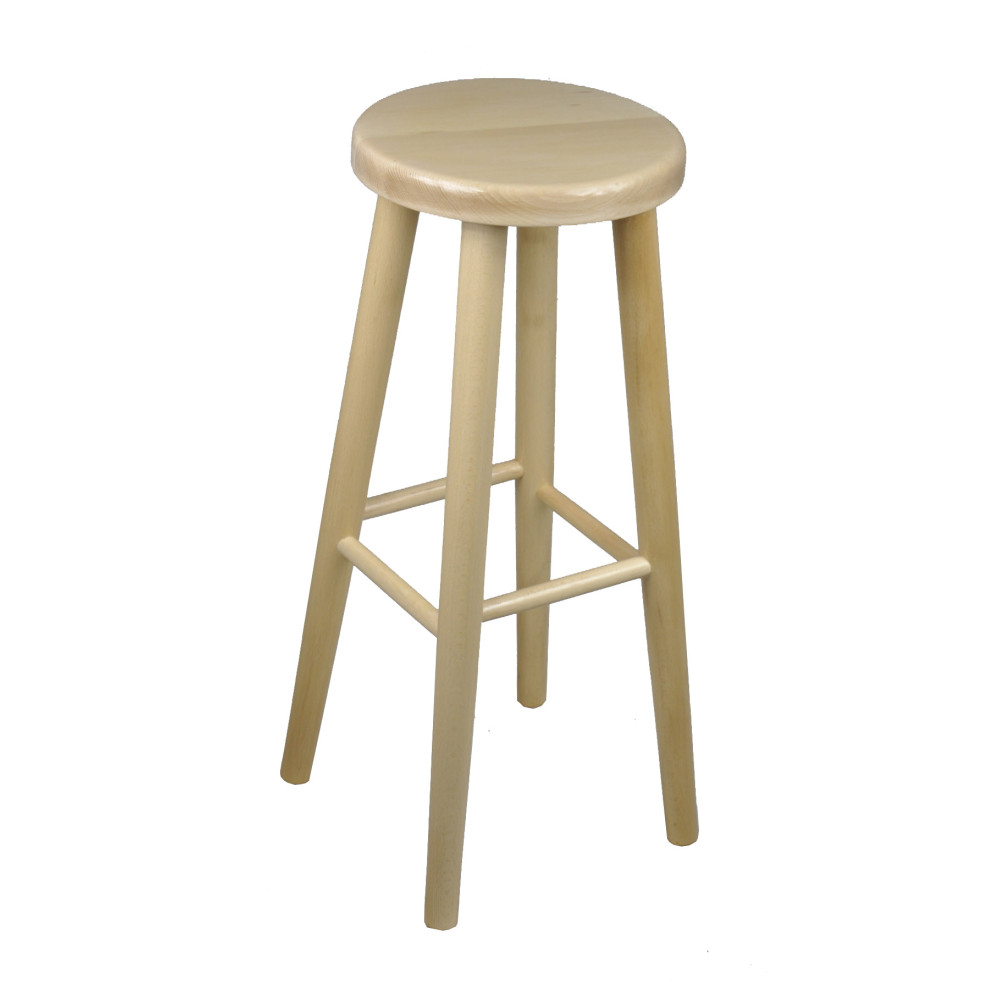 Tabouret en Bois Solide Petit déjeuner pub Bar Cuisine Nouveau hêtre H: 60 cm