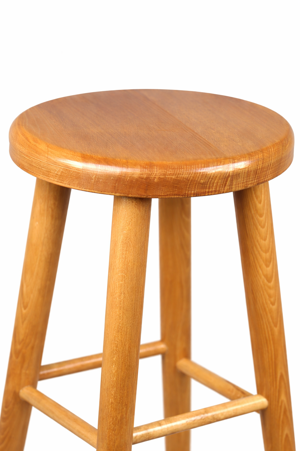 Drewniany taboret barowy H 60 cm