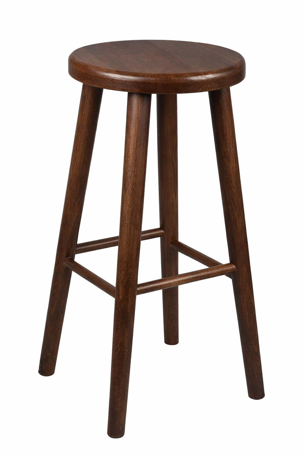 Drewniany taboret barowy H 60 cm