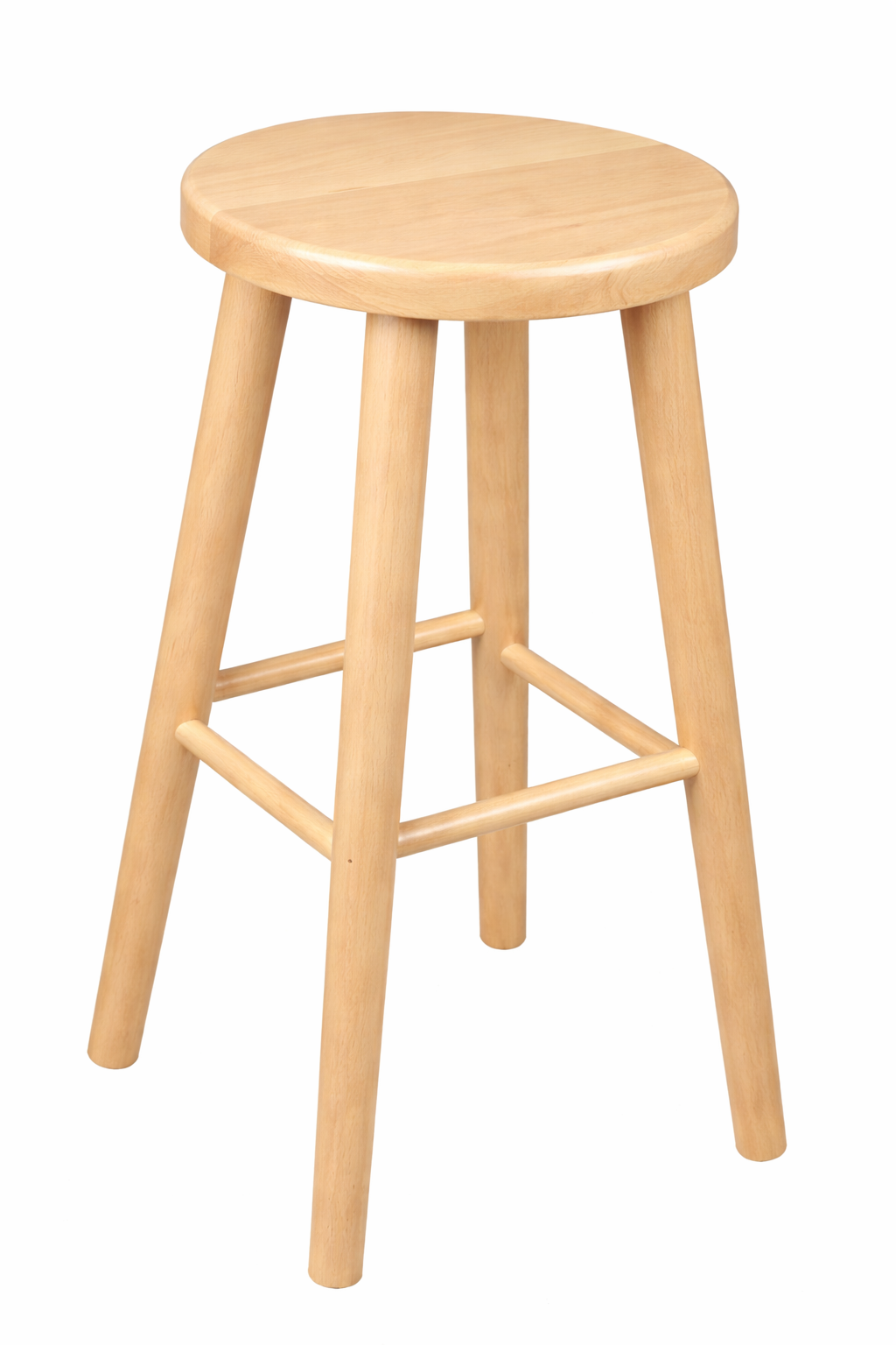 Drewniany taboret barowy H 60 cm