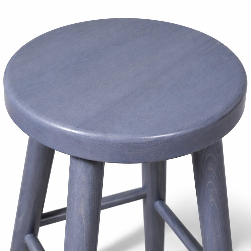 Drewniany taboret barowy H 60 cm