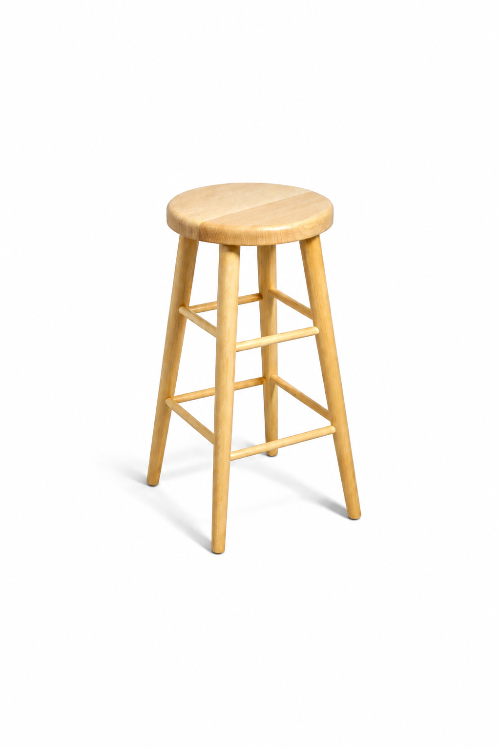 Drewniany taboret barowy H 80 cm