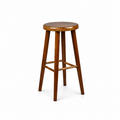 Drewniany taboret barowy H 70 cm