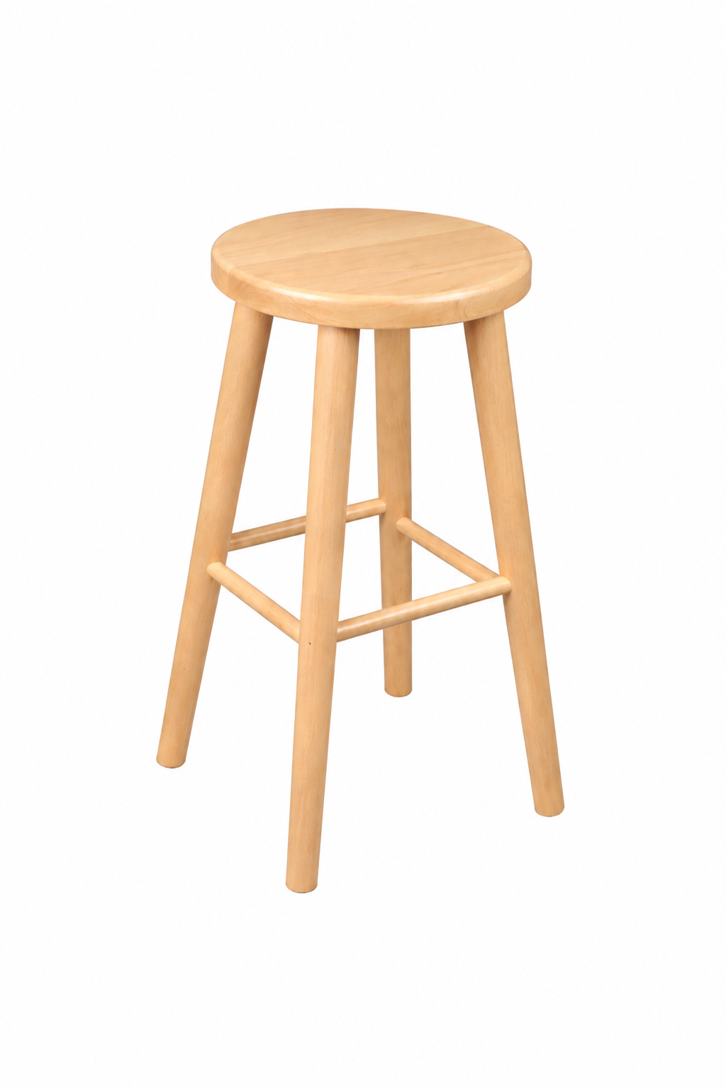 Drewniany taboret barowy H 60 cm