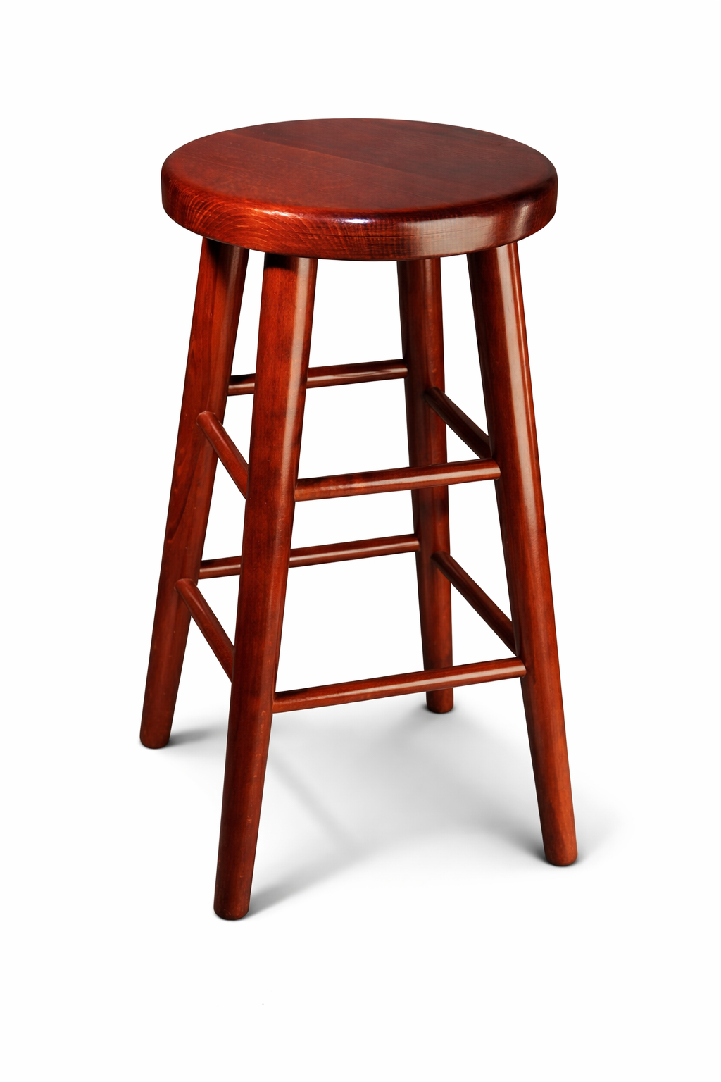 Drewniany taboret barowy H 80 cm