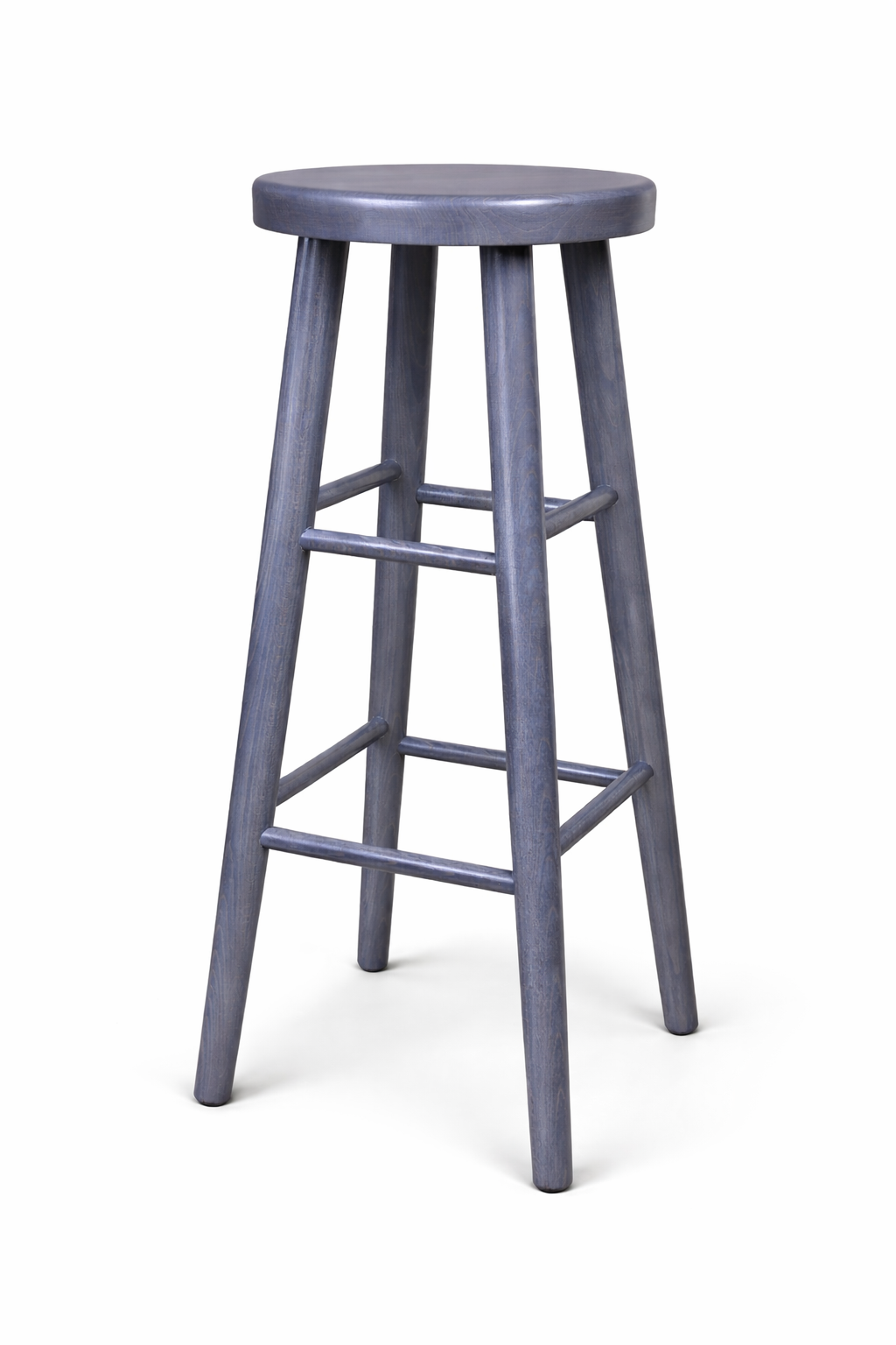 Drewniany taboret barowy H 80 cm