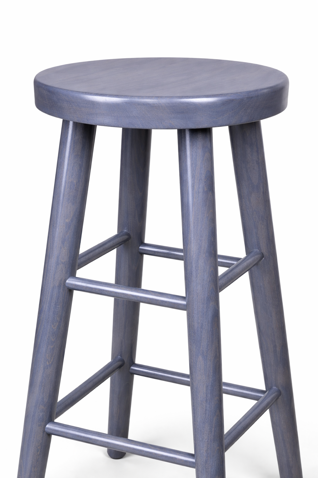 Drewniany taboret barowy H 80 cm
