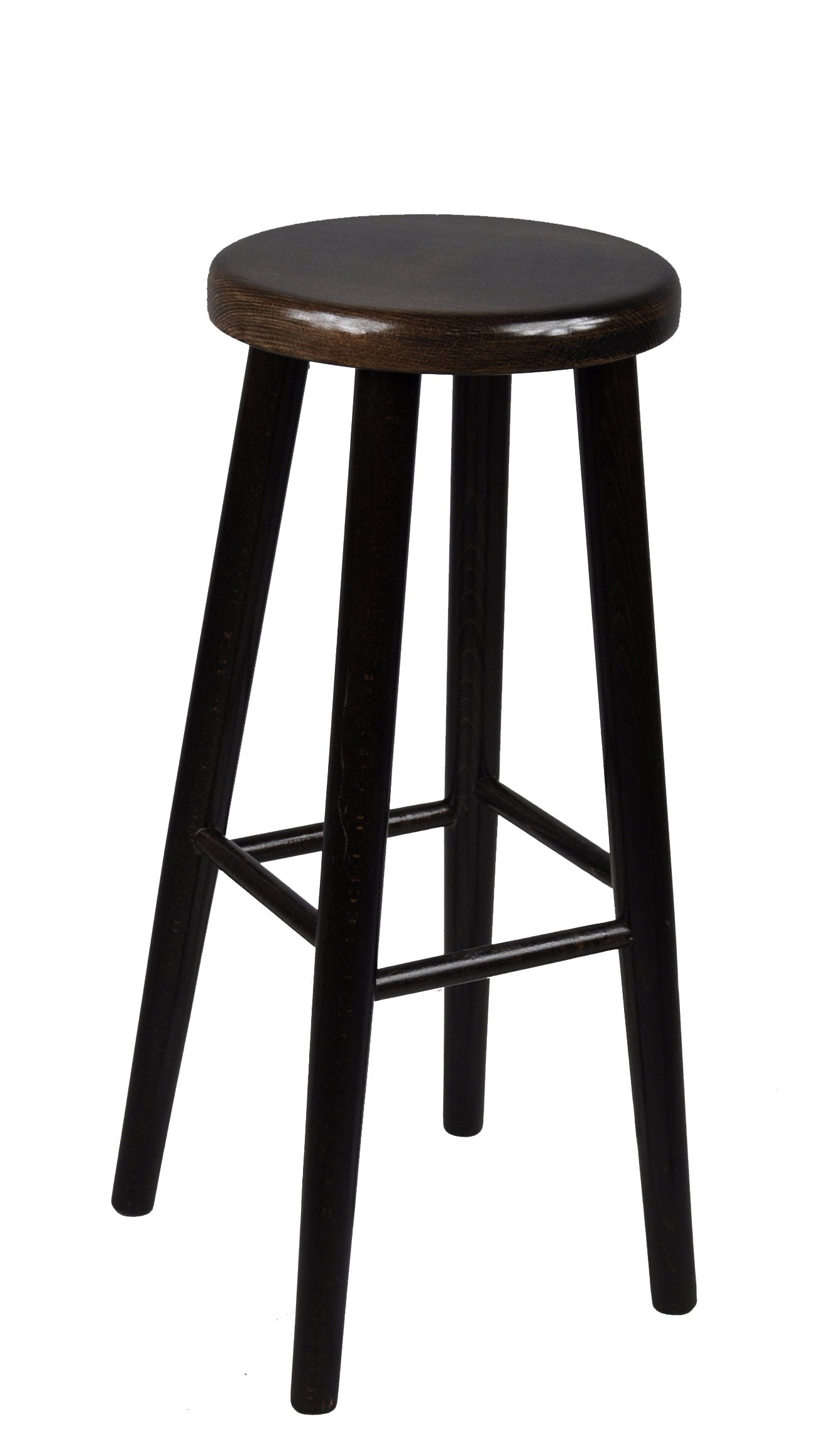Drewniany taboret barowy H 60 cm