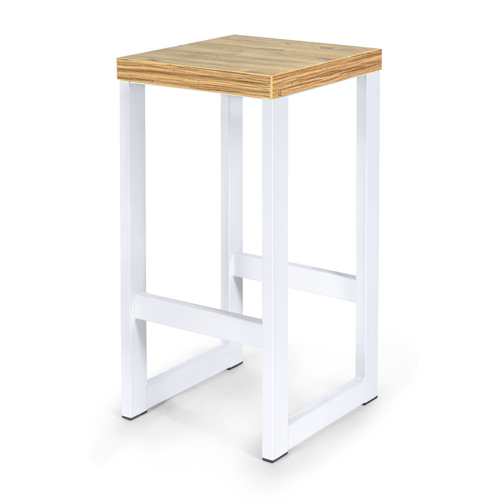 Biały taboret barowy Hoker metalowy