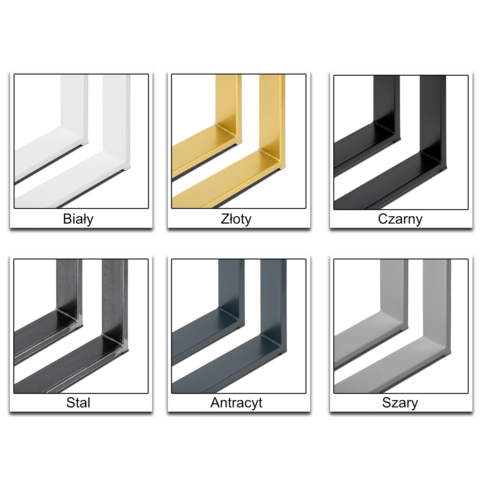 Nogi metalowe do stołu | Profil 80x20 mm