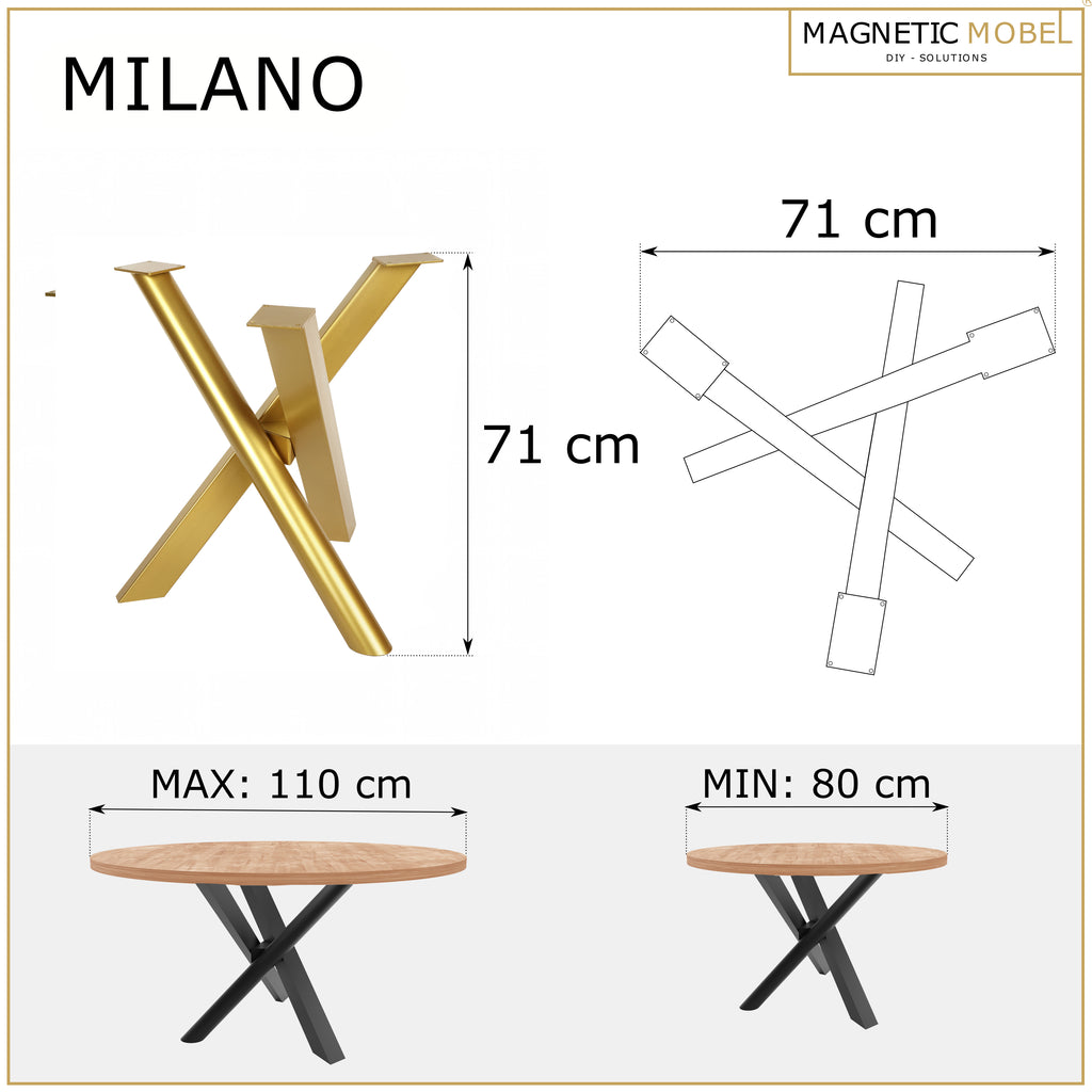 Orion Table Base | 80x40 mm Profile