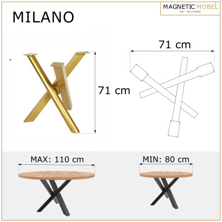 Metal Table Base Milano