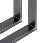 copy of 2 Metal Table Legs shape - X Profile: 6x2 cm