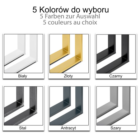 2 x Noga metalowa do stołu X | Profil: 8x4 cm