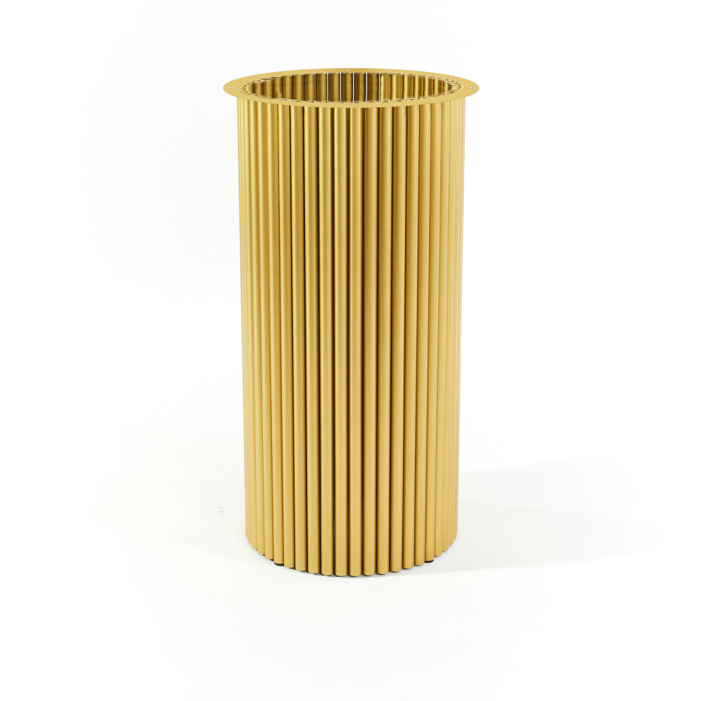 Kovová stolová podnož ve tvaru sloupku