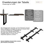 Metal table extension
