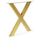 2 Metal Table Legs shape - X Profile: 10x4 cm